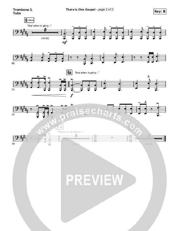 There Is One Gospel (Live) Trombone 3/Tuba (CityAlight)