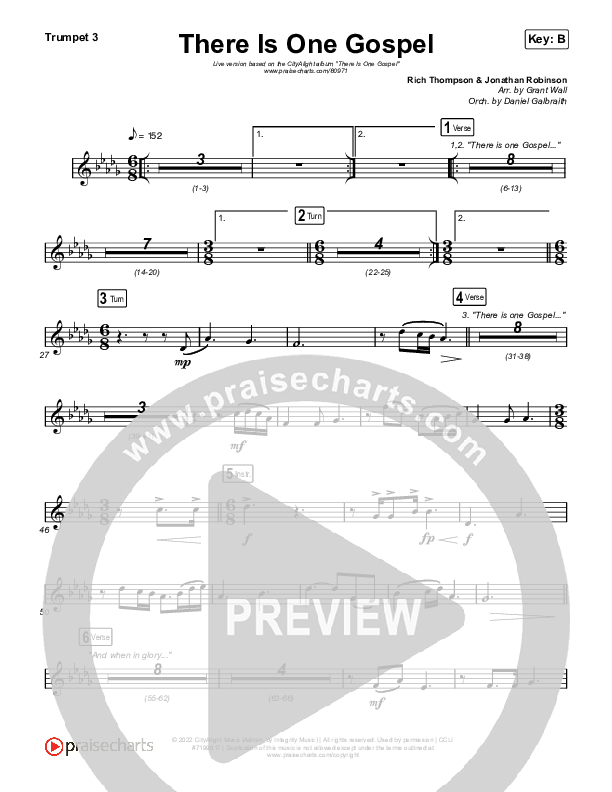 There Is One Gospel (Live) Trumpet 3 (CityAlight)