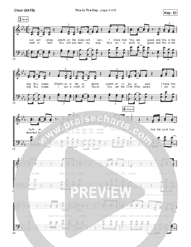 This Is The Day (Live) Choir Sheet (SATB) (CityAlight)