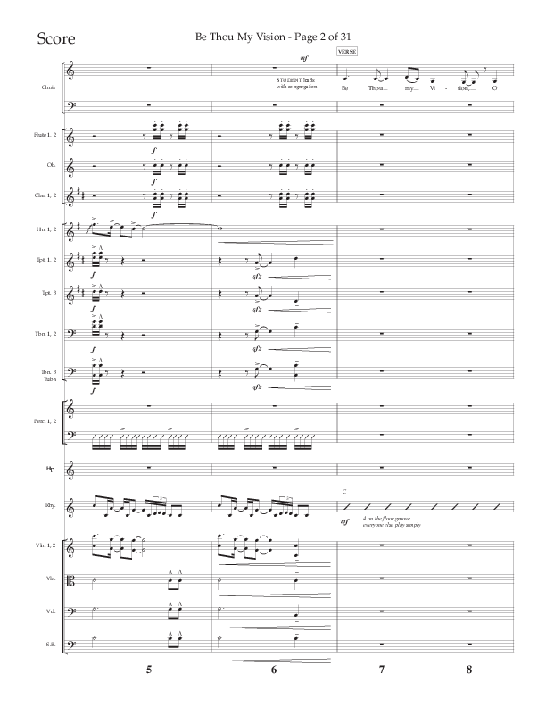 Be Thou My Vision (Choral Anthem SATB) Conductor's Score (Lifeway Choral / Arr. Eric Belvin / Arr. John Bolin / Orch. Cliff Duren)