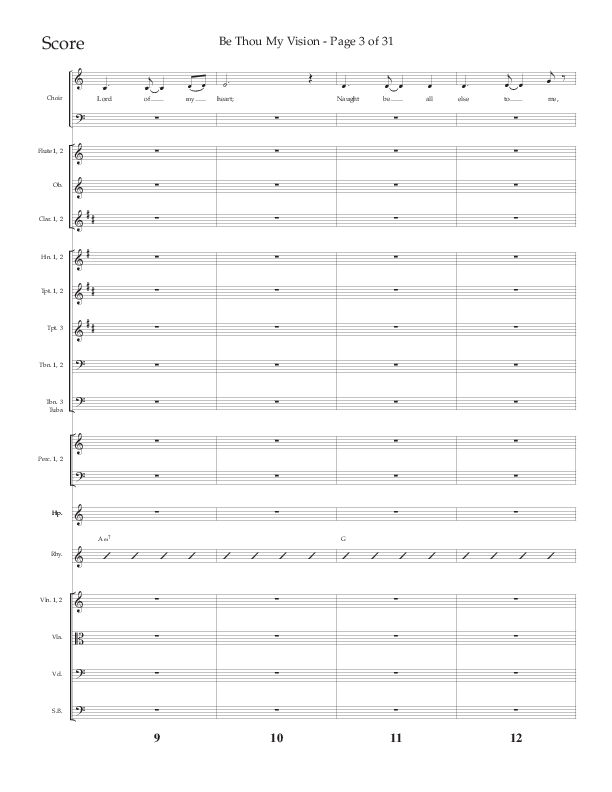 Be Thou My Vision (Choral Anthem SATB) Orchestration (Lifeway Choral / Arr. Eric Belvin / Arr. John Bolin / Orch. Cliff Duren)