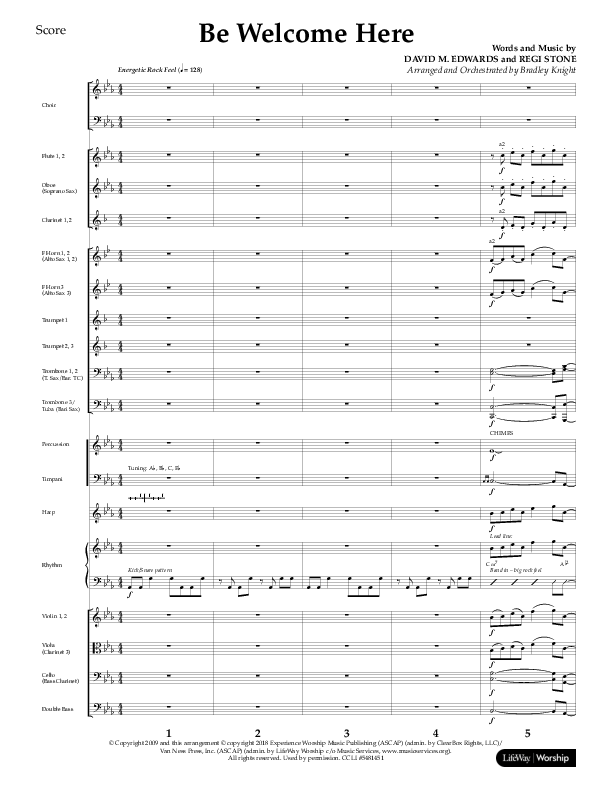Be Welcome Here (Choral Anthem SATB) Orchestration (Lifeway Choral / Arr. Bradley Knight)
