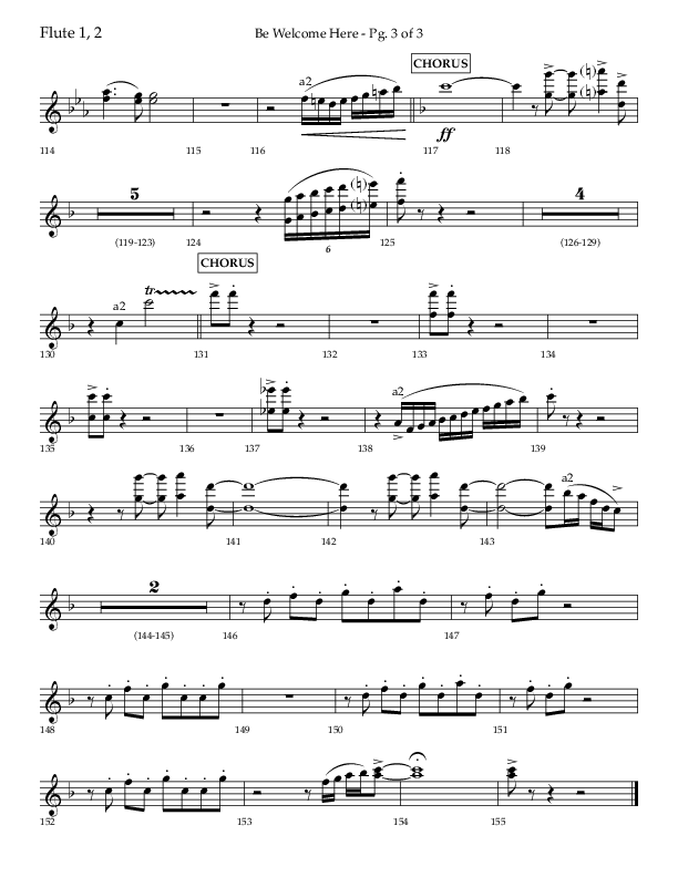 Be Welcome Here (Choral Anthem SATB) Flute 1/2 (Lifeway Choral / Arr. Bradley Knight)