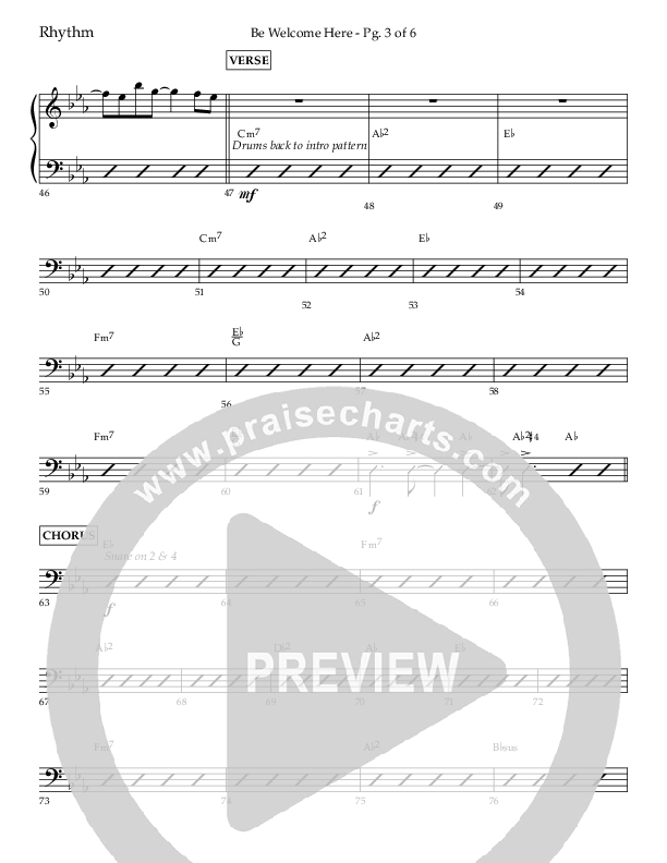 Be Welcome Here (Choral Anthem SATB) Lead Melody & Rhythm (Lifeway Choral / Arr. Bradley Knight)