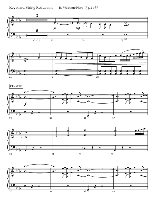 Be Welcome Here (Choral Anthem SATB) String Reduction (Lifeway Choral / Arr. Bradley Knight)