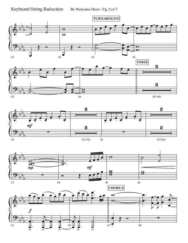 Be Welcome Here (Choral Anthem SATB) String Reduction (Lifeway Choral / Arr. Bradley Knight)