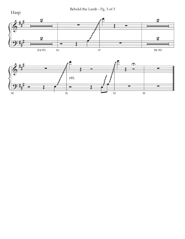 Behold The Lamb (Choral Anthem SATB) Harp (Lifeway Choral / Arr. Bradley Knight)