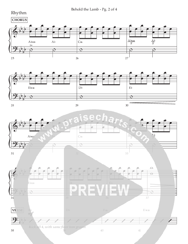 Behold The Lamb (Choral Anthem SATB) Lead Melody & Rhythm (Lifeway Choral / Arr. Bradley Knight)