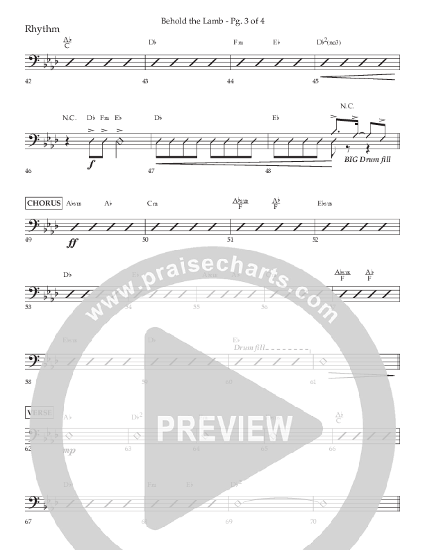 Behold The Lamb (Choral Anthem SATB) Lead Melody & Rhythm (Lifeway Choral / Arr. Bradley Knight)