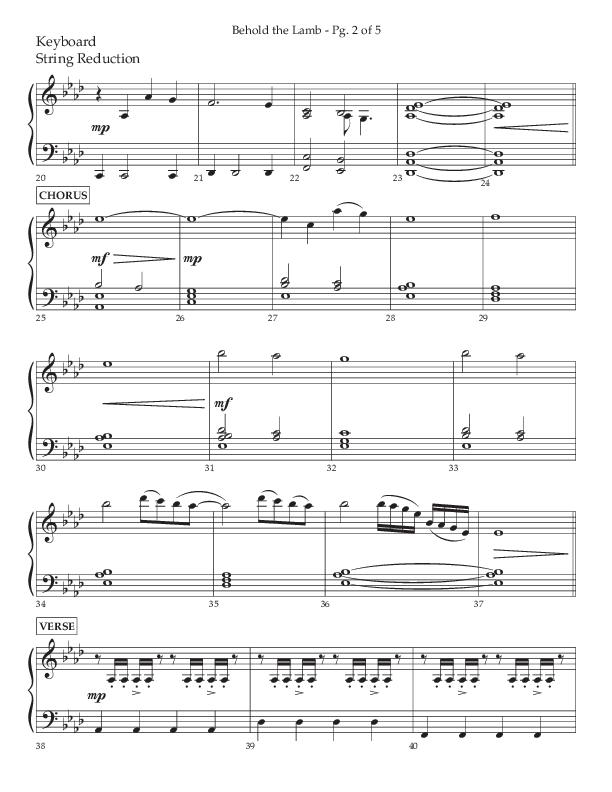 Behold The Lamb (Choral Anthem SATB) String Reduction (Lifeway Choral / Arr. Bradley Knight)
