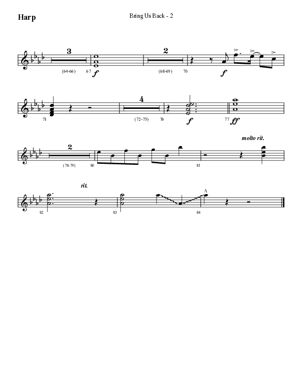 Bring Us Back (Choral Anthem SATB) Harp (Lifeway Choral / Arr. Cliff Duren)