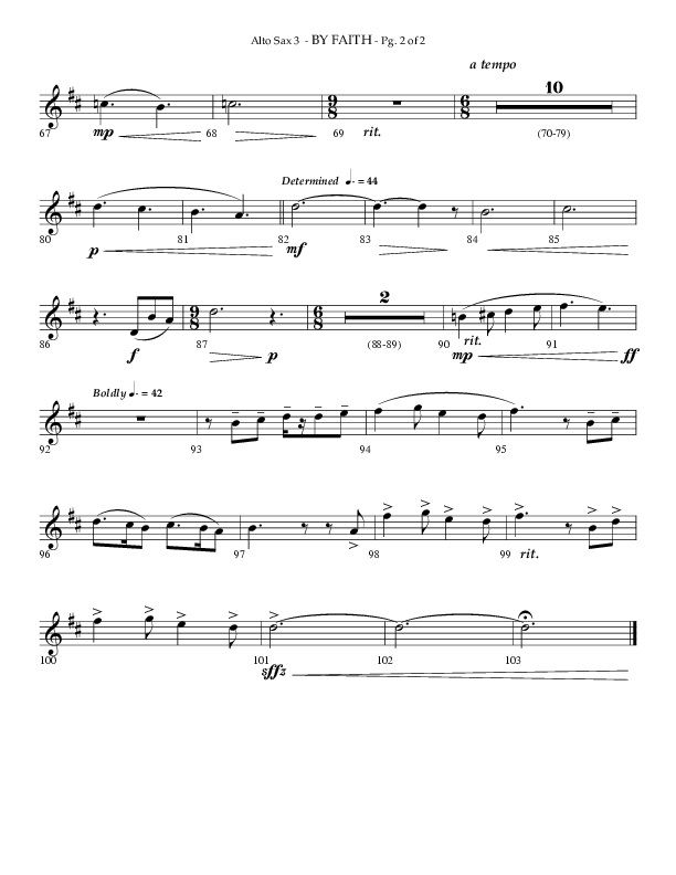 By Faith (Choral Anthem SATB) Alto Sax (Lifeway Choral / Arr. Phillip Keveren)