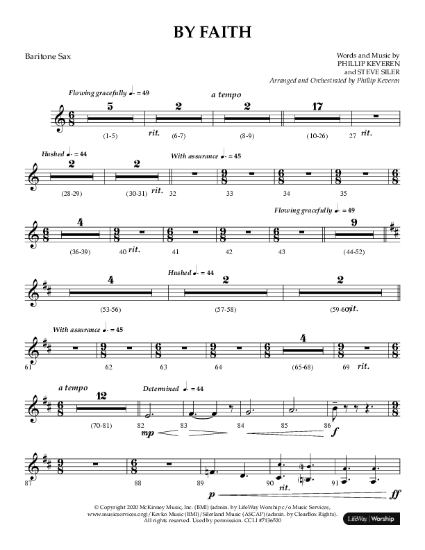 By Faith (Choral Anthem SATB) Bari Sax (Lifeway Choral / Arr. Phillip Keveren)