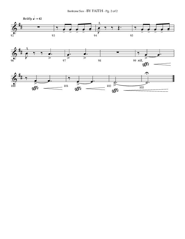 By Faith (Choral Anthem SATB) Bari Sax (Lifeway Choral / Arr. Phillip Keveren)
