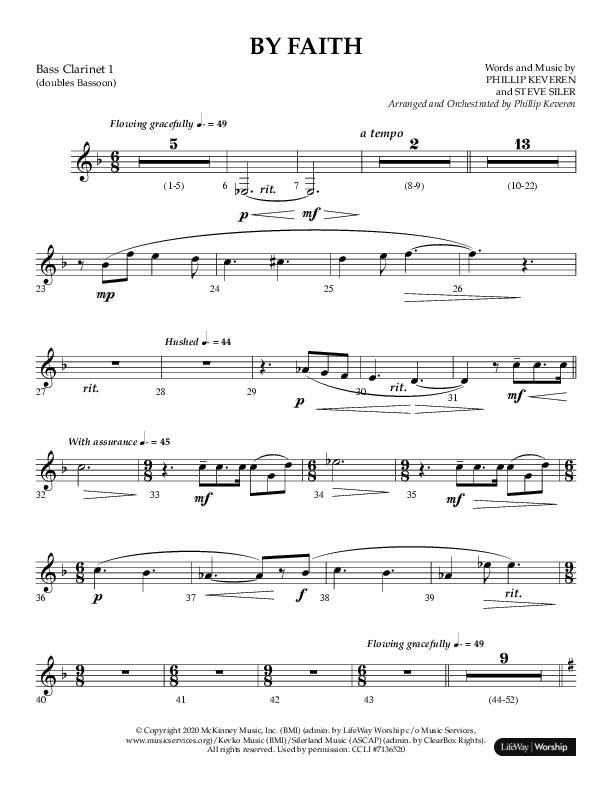 By Faith (Choral Anthem SATB) Bass Clarinet (Lifeway Choral / Arr. Phillip Keveren)