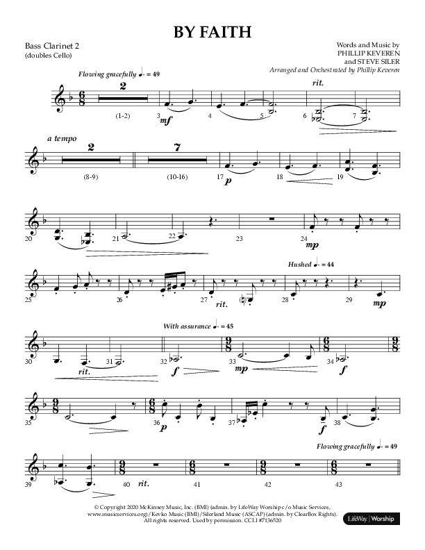 By Faith (Choral Anthem SATB) Bass Clarinet (Lifeway Choral / Arr. Phillip Keveren)