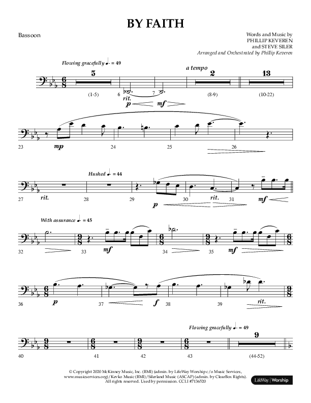By Faith (Choral Anthem SATB) Bassoon (Lifeway Choral / Arr. Phillip Keveren)