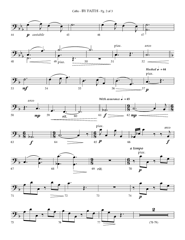 By Faith (Choral Anthem SATB) Cello (Lifeway Choral / Arr. Phillip Keveren)