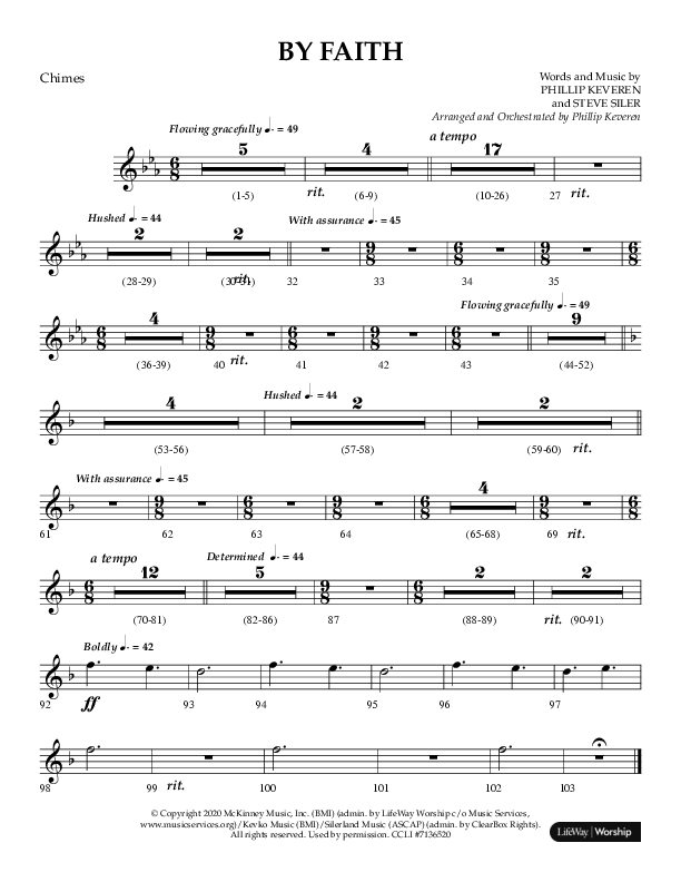 By Faith (Choral Anthem SATB) Chimes (Lifeway Choral / Arr. Phillip Keveren)