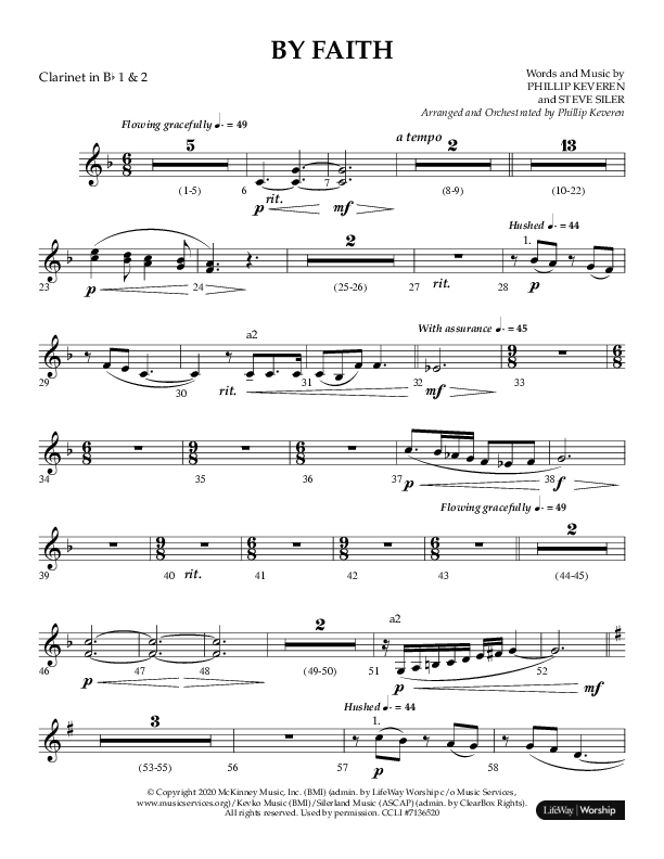 By Faith (Choral Anthem SATB) Clarinet 1/2 (Lifeway Choral / Arr. Phillip Keveren)