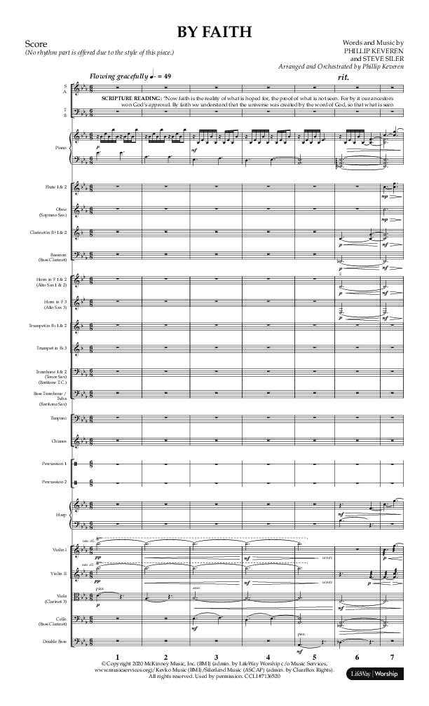 By Faith (Choral Anthem SATB) Orchestration (Lifeway Choral / Arr. Phillip Keveren)