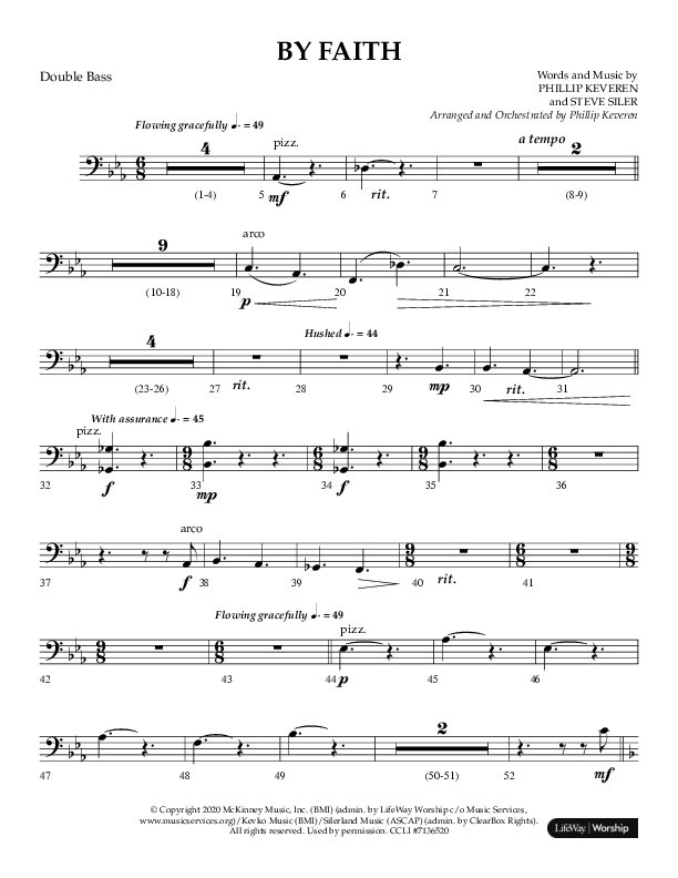 By Faith (Choral Anthem SATB) Double Bass (Lifeway Choral / Arr. Phillip Keveren)