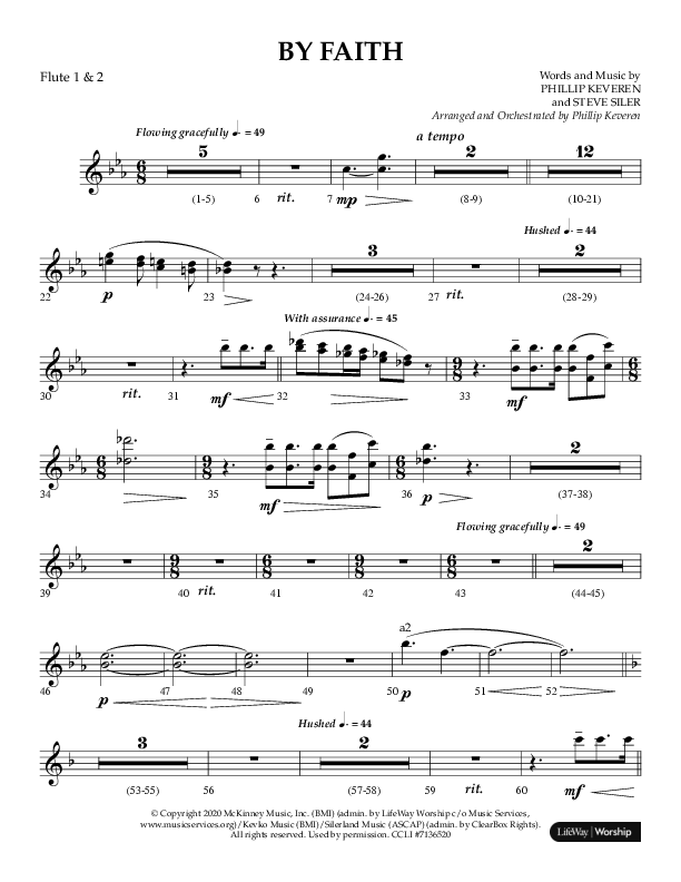 By Faith (Choral Anthem SATB) Flute 1/2 (Lifeway Choral / Arr. Phillip Keveren)