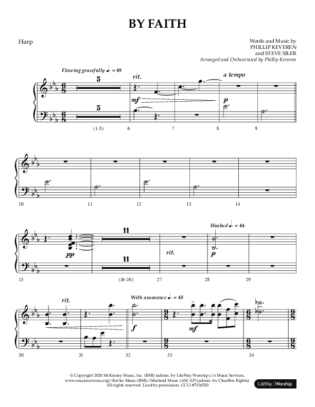 By Faith (Choral Anthem SATB) Harp (Lifeway Choral / Arr. Phillip Keveren)