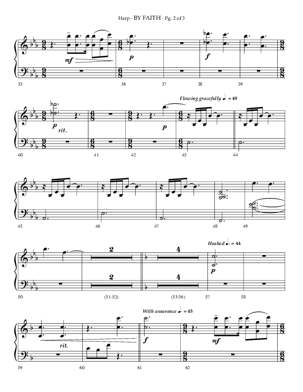 By Faith (Choral Anthem SATB) Harp (Lifeway Choral / Arr. Phillip Keveren)