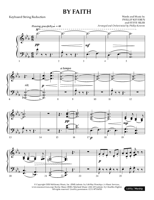 By Faith (Choral Anthem SATB) String Reduction (Lifeway Choral / Arr. Phillip Keveren)