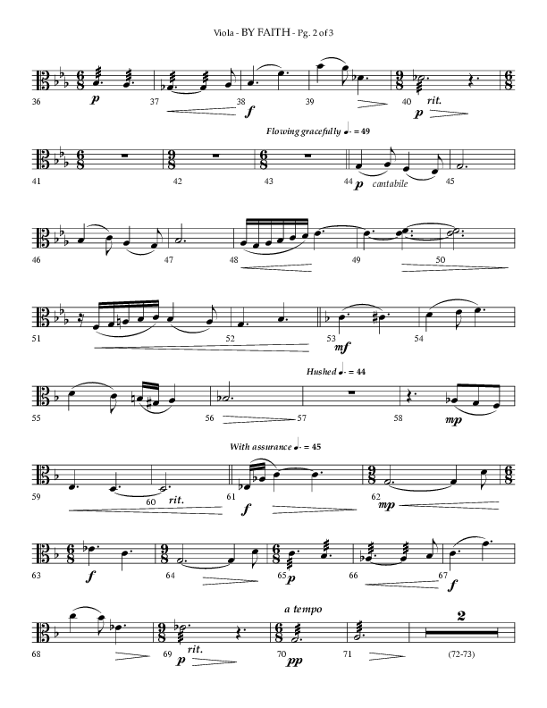 By Faith (Choral Anthem SATB) Viola (Lifeway Choral / Arr. Phillip Keveren)