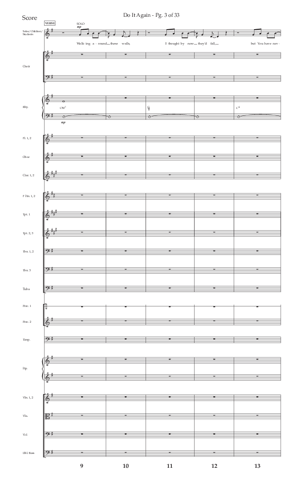 Do It Again (Choral Anthem SATB) Conductor's Score (Lifeway Choral / Arr. Luke Gambill)