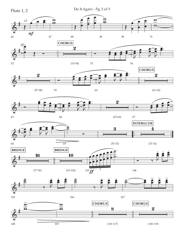 Do It Again (Choral Anthem SATB) Flute 1/2 (Lifeway Choral / Arr. Luke Gambill)