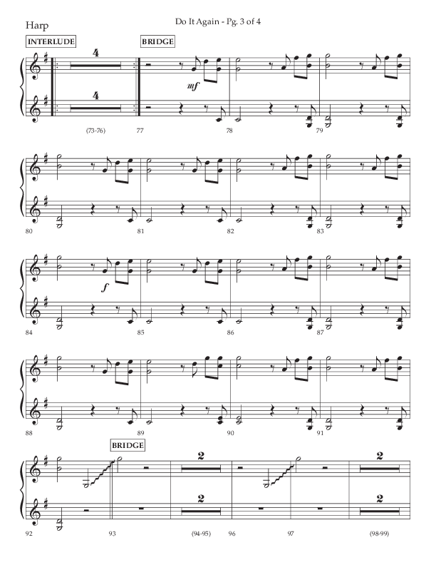 Do It Again (Choral Anthem SATB) Harp (Lifeway Choral / Arr. Luke Gambill)