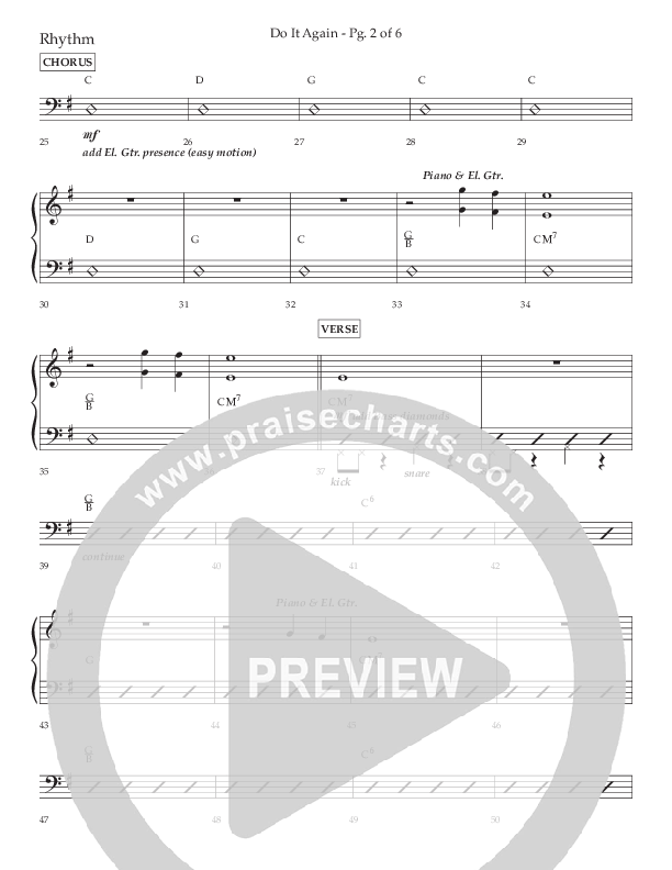 Do It Again (Choral Anthem SATB) Lead Melody & Rhythm (Lifeway Choral / Arr. Luke Gambill)