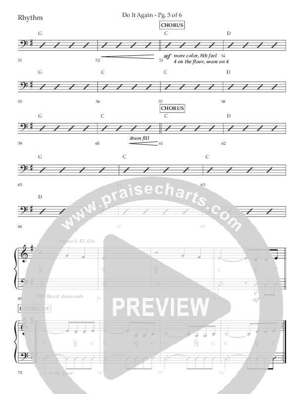 Do It Again (Choral Anthem SATB) Lead Melody & Rhythm (Lifeway Choral / Arr. Luke Gambill)