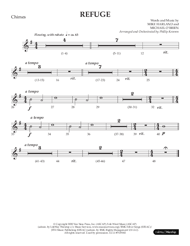 Refuge (Choral Anthem SATB) Chimes (Lifeway Choral / Arr. Phillip Keveren)