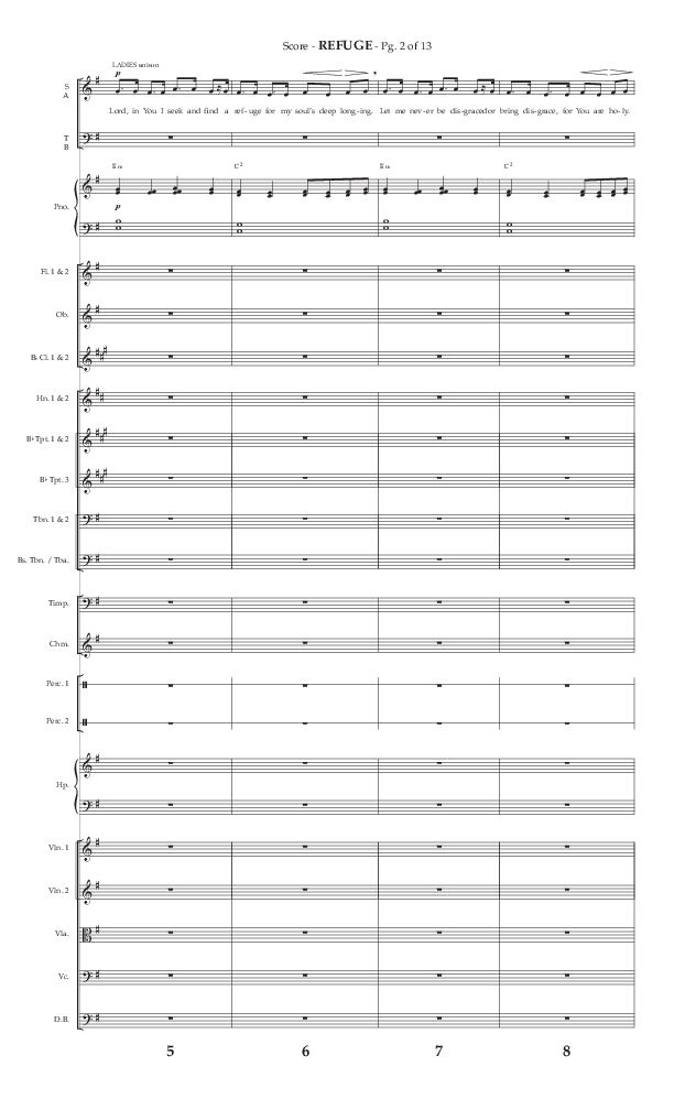 Refuge (Choral Anthem SATB) Conductor's Score (Lifeway Choral / Arr. Phillip Keveren)