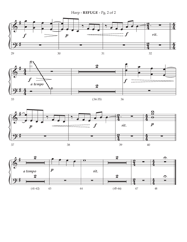 Refuge (Choral Anthem SATB) Harp (Lifeway Choral / Arr. Phillip Keveren)