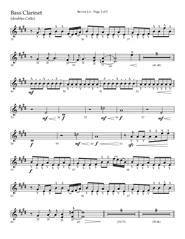 Revive Us (Choral Anthem SATB) Bass Clarinet (Lifeway Choral / Arr. Cliff Duren / Arr. Kirk Kirkland)
