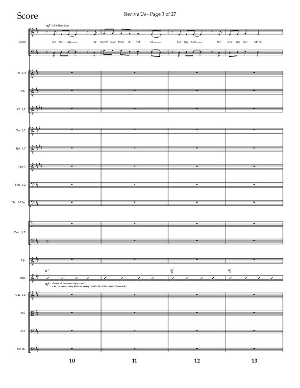 Revive Us (Choral Anthem SATB) Conductor's Score (Lifeway Choral / Arr. Cliff Duren / Arr. Kirk Kirkland)