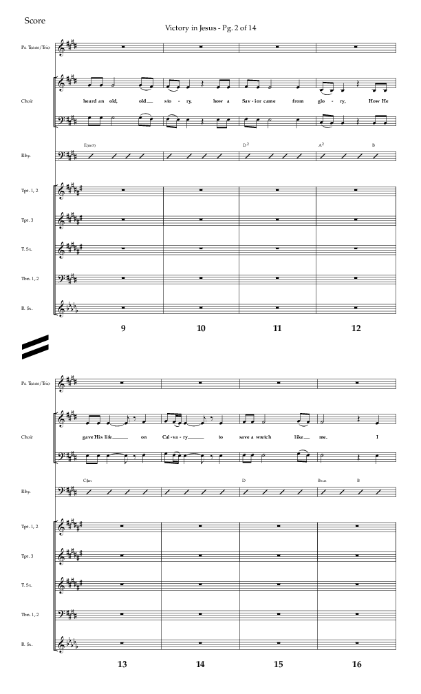 Victory In Jesus with He Will Bring Me Out (Choral Anthem SATB) Conductor's Score (Lifeway Choral / Arr. Bradley Knight)