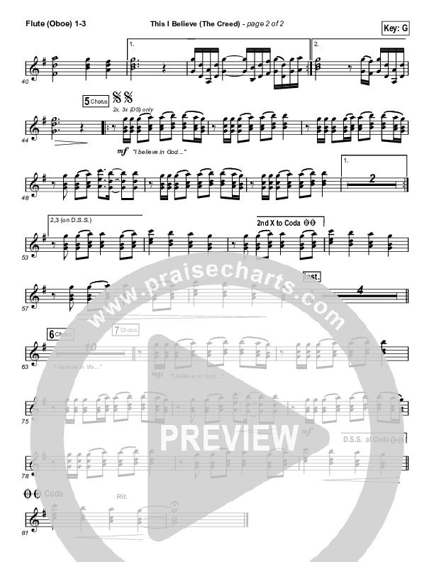 This I Believe (The Creed) (Choral Anthem SATB) Wind Pack (Hillsong Worship / Arr. Erik Foster)