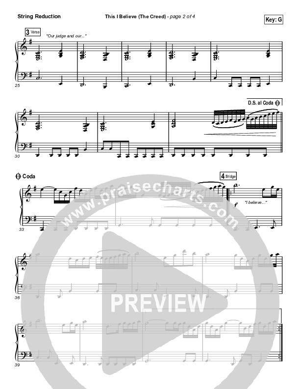 This I Believe (The Creed) (Choral Anthem SATB) String Reduction (Hillsong Worship / Arr. Erik Foster)