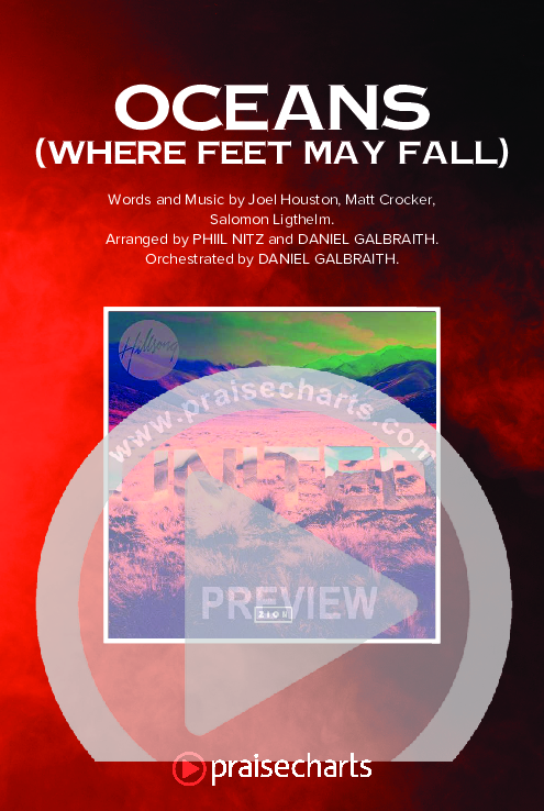 Oceans (Where Feet May Fail) (Choral Anthem SATB) Octavo Cover Sheet (Hillsong UNITED / TAYA / Arr. Phil Nitz)