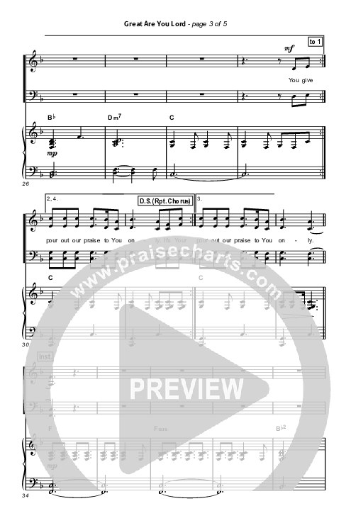 Great Are You Lord (Sing It Now) Octavo (SATB & Pno) (All Sons & Daughters / Arr. Erik Foster)
