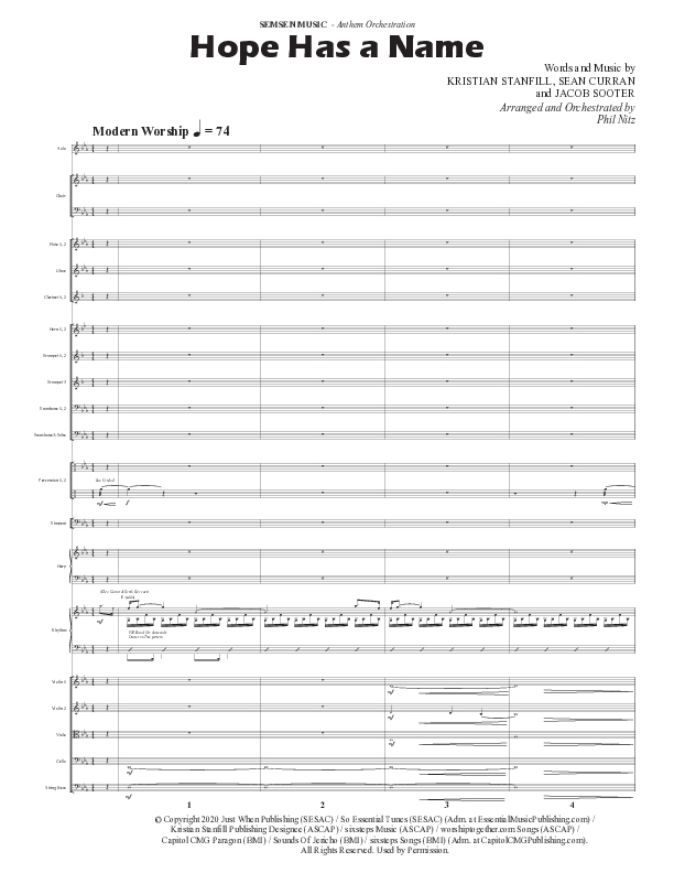 Hope Has A Name (Choral Anthem SATB) Conductor's Score (Semsen Music / Arr. Phil Nitz)