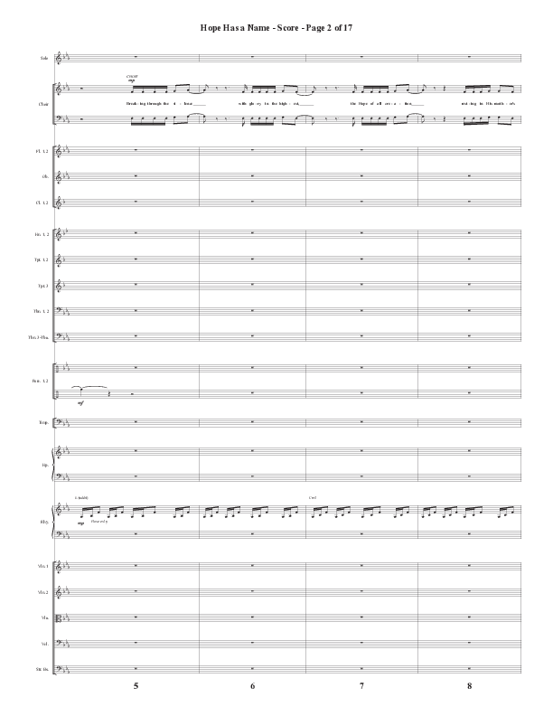 Hope Has A Name (Choral Anthem SATB) Conductor's Score (Semsen Music / Arr. Phil Nitz)