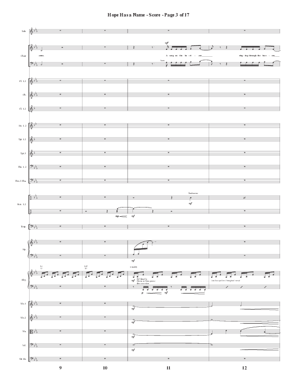 Hope Has A Name (Choral Anthem SATB) Orchestration (Semsen Music / Arr. Phil Nitz)