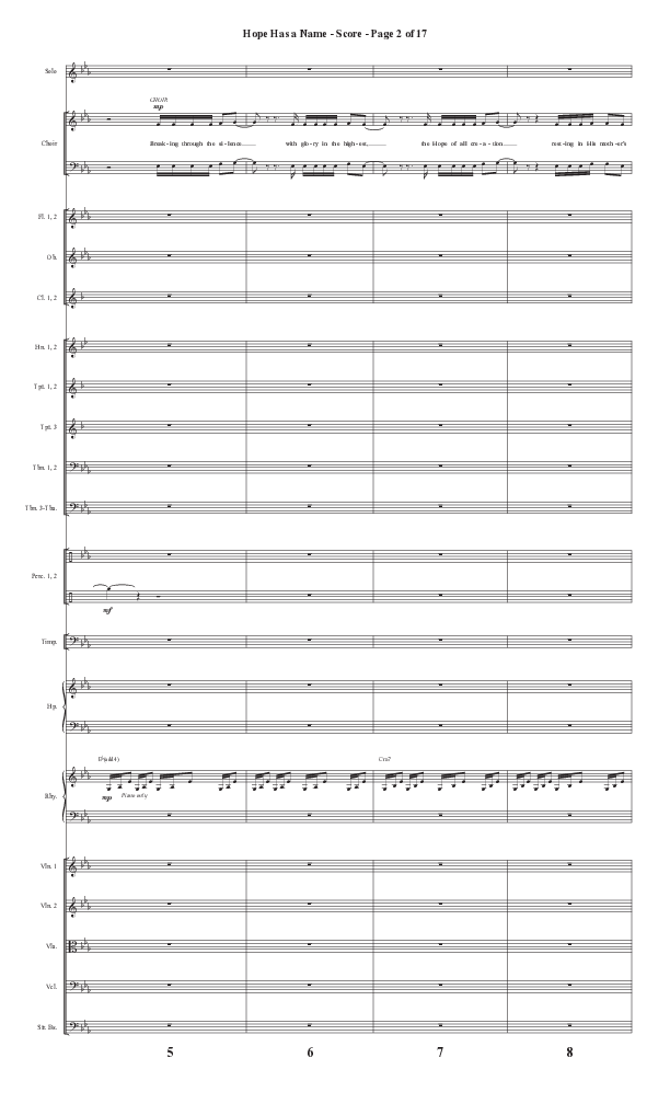 Hope Has A Name (Choral Anthem SATB) Conductor's Score II (Semsen Music / Arr. Phil Nitz)